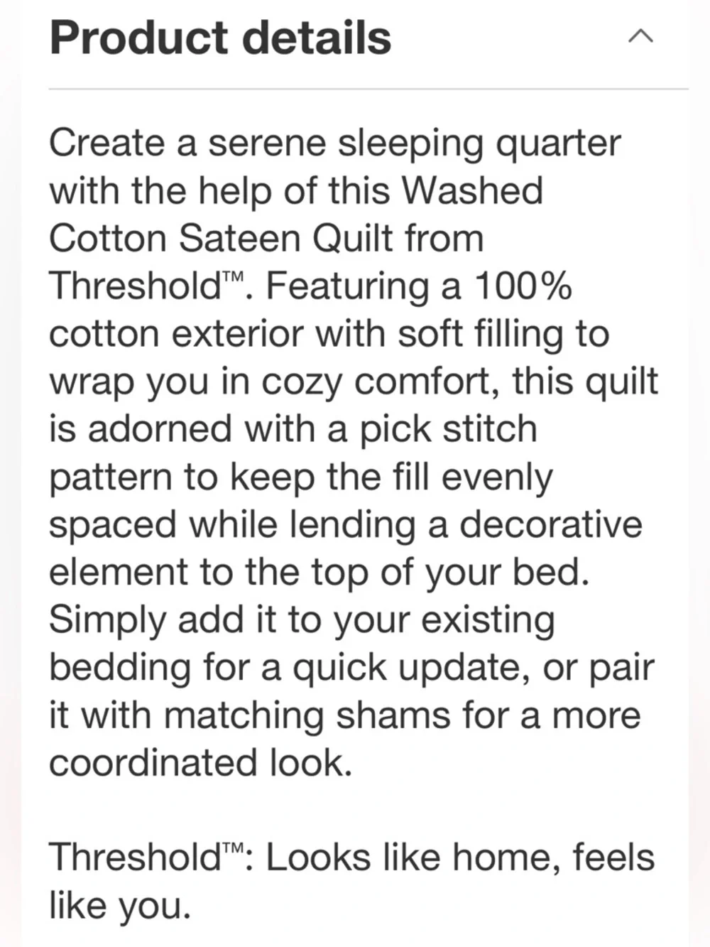 THRESHOLD NWT Washed Cotton Sateen Quilt -Dark Navy -full/queen